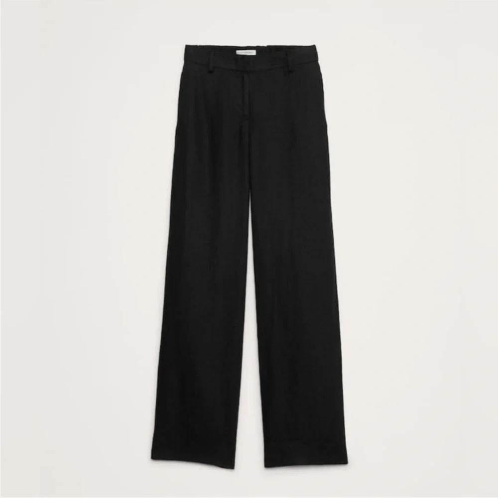 BRAND NEW! Banana Republic Black The Everyday Wide Leg Linen Pant 🩷  (#713516)